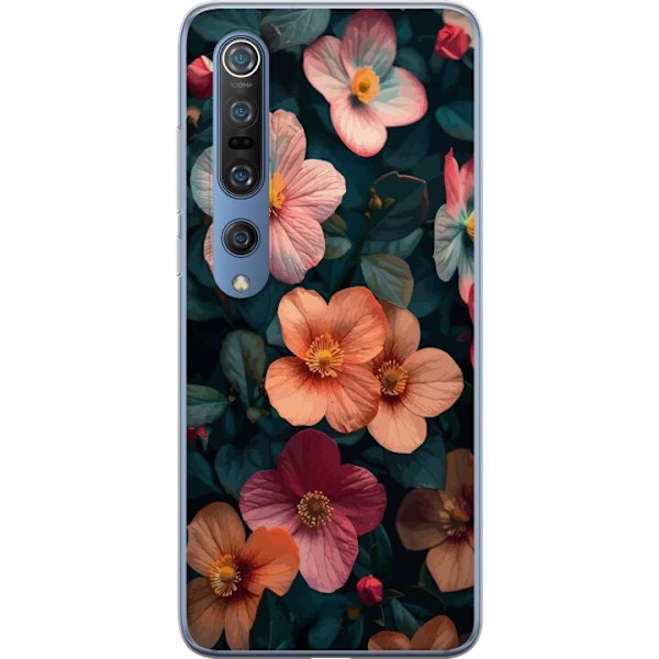 Xiaomi Mi 10 Pro 5G Gennemsigtig cover Blomster