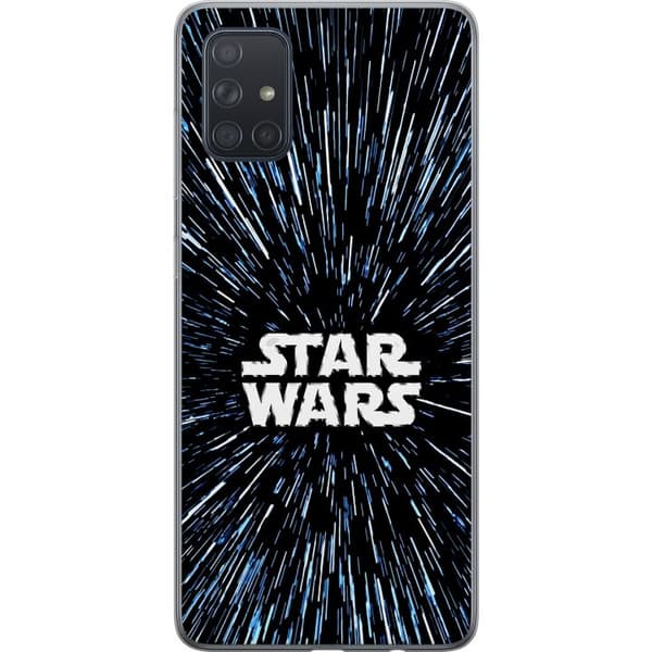 Kompatibel Mobilcover til Samsung Galaxy A71 Star Wars-logo med hyperspace-stjerner i ikonisk sci-fi-design sort