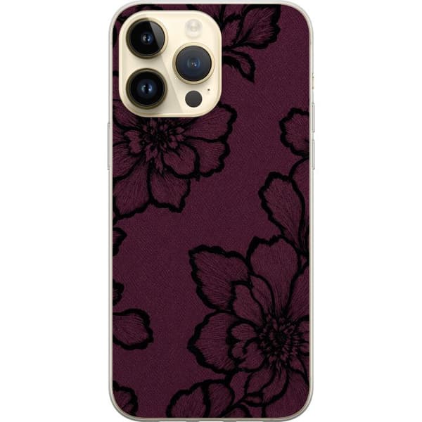 Kompatibelt Mobildeksel til Apple iPhone 14 Pro Max Bjørnebærblomst lila
