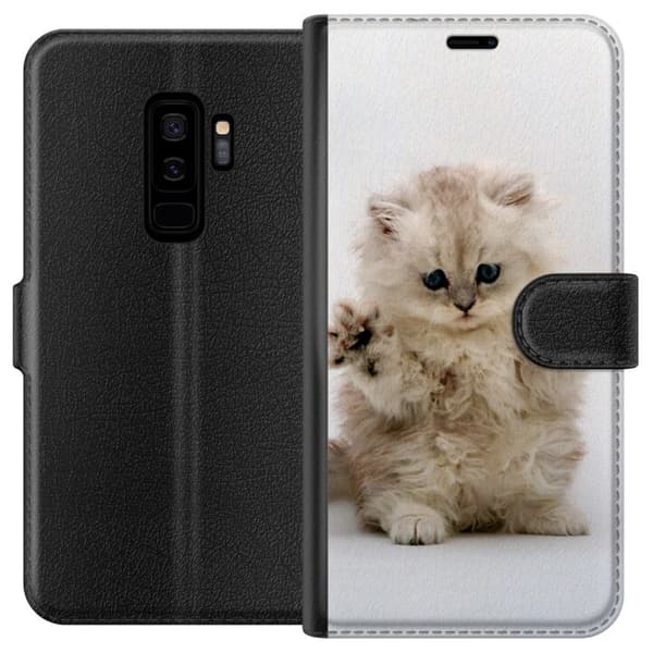 Kompatibelt Plånboksfodral till Samsung Galaxy S9+ Katt