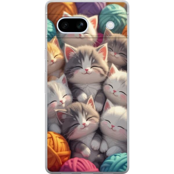 Kompatibel Mobilcover til Google Pixel 7a Sovande kattungar beige
