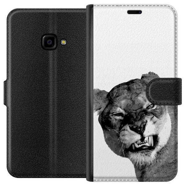 Samsung Galaxy Xcover 4 Lompakkokotelo Leijona Taiteellinen Eläinaihe Afrikkalainen Tyyli Viidakon Tunnelma Graafinen Suunnittelu Kotikoristeet Eläi