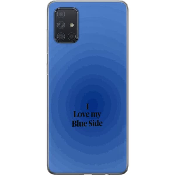 Kompatibelt Mobildeksel til Samsung Galaxy A71 I Love My Blue Side blå