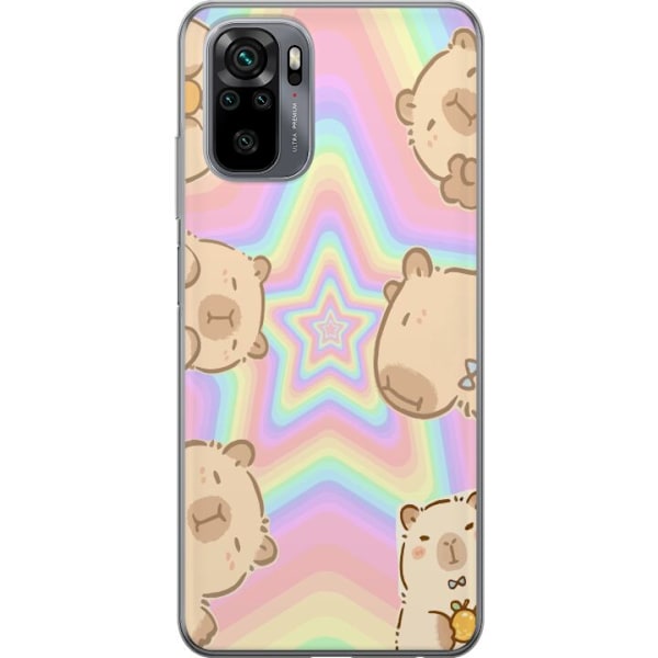 Xiaomi Redmi Note 10 Genomskinligt Skal Kawaii Capybara Galaxy