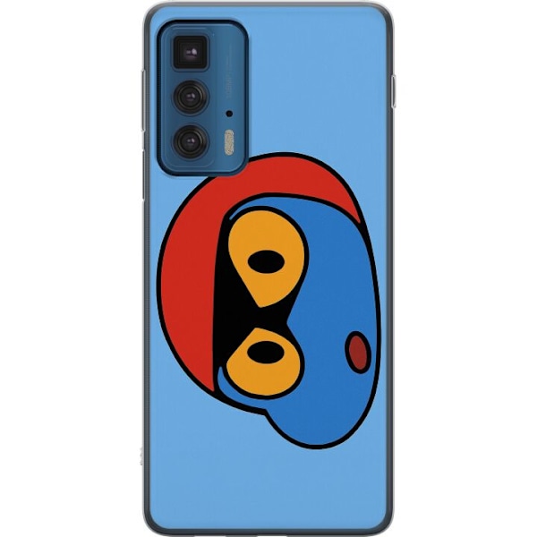 Motorola Edge 20 Pro Läpinäkyvä kuori Bold Bot Head