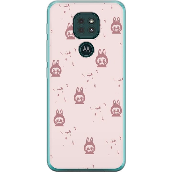 Motorola Moto G9 Play Läpinäkyvä kuori Labubu Neon Pop - Neonvärinen pop art hirviö