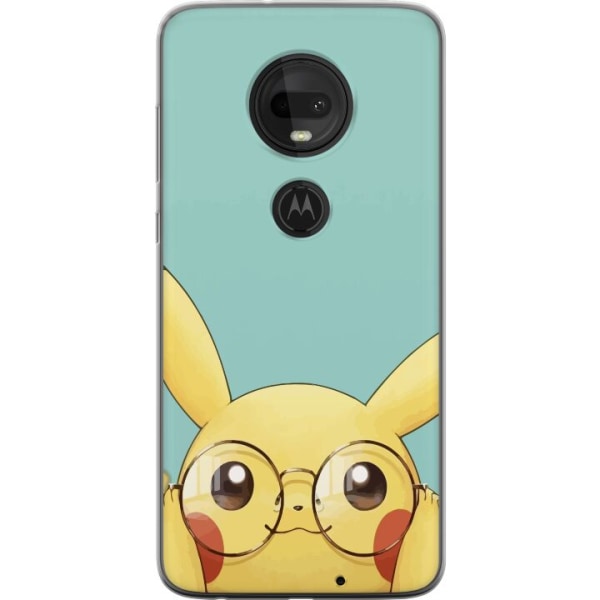 Motorola Moto G7 Gennemsigtig cover Pikachu briller
