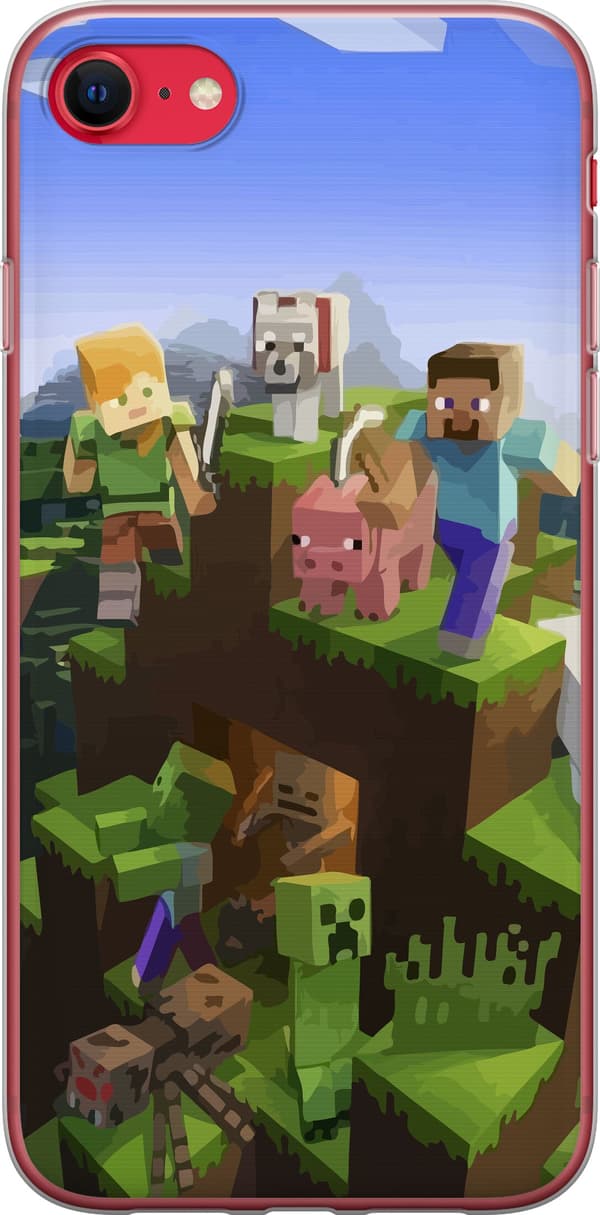 Kompatibel Mobilcover til Apple iPhone SE (2022) MineCraft