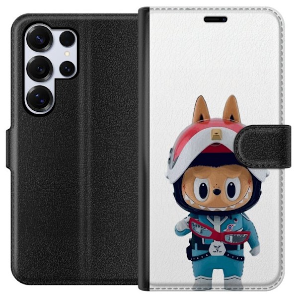 Samsung Galaxy S25 Ultra Tegnebogsetui How2work Labubu Monstre x Ultraman Blue Figur