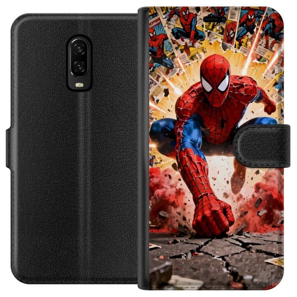 Kompatibelt Lommeboketui til OnePlus 6T Spider Man action