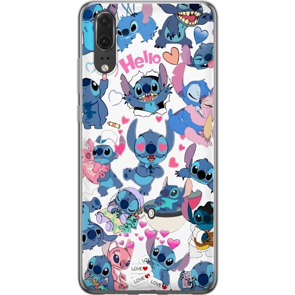 Huawei P20 Genomskinligt Skal Stitch