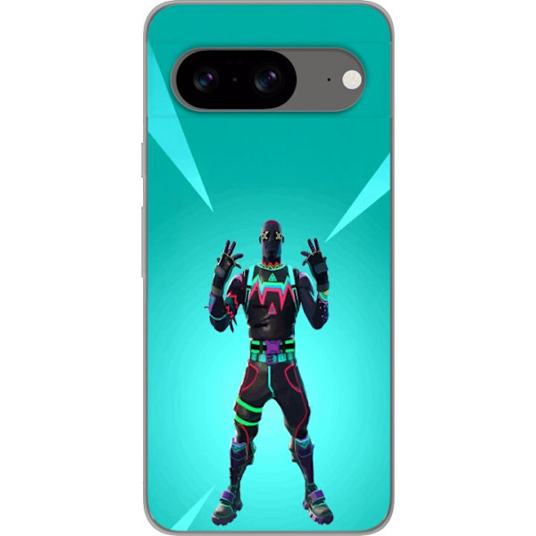 Google Pixel 8 Läpinäkyvä kuori musta ritari fortnite