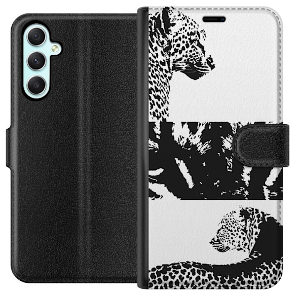 Samsung Galaxy A34 Lommeboketui Leopard Faces