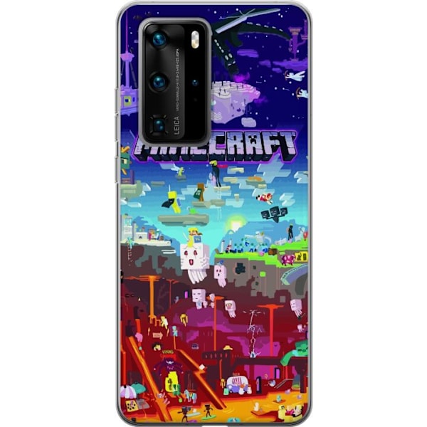 Huawei P40 Pro Läpinäkyvä kuori Minecraft