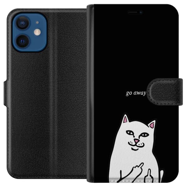 Kompatibelt Plånboksfodral till Apple iPhone 12 Meme! Katt