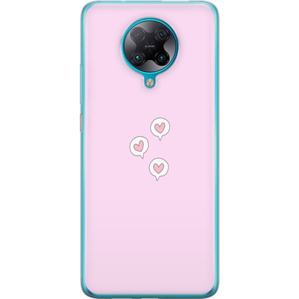 Xiaomi Poco F2 Pro Läpinäkyvä kuori Sydämet kuplissa