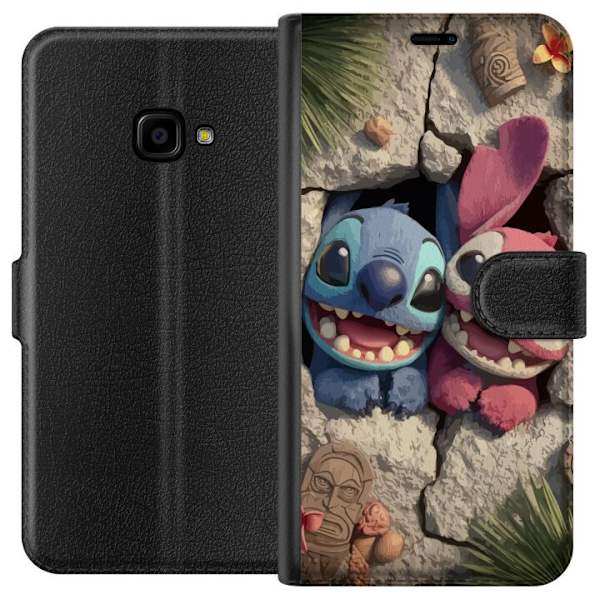 Samsung Galaxy Xcover 4 Lompakkokotelo Stitch Angel Lilo & Stitch Motiivi Disney Rakkaus Sarjakuvahahmo Suosittu Sininen Avaruusolio Hauska Disney-elo