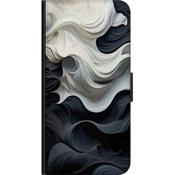 Kompatibelt Lommeboketui til OnePlus 9 Pro Silke Svart/Hvit