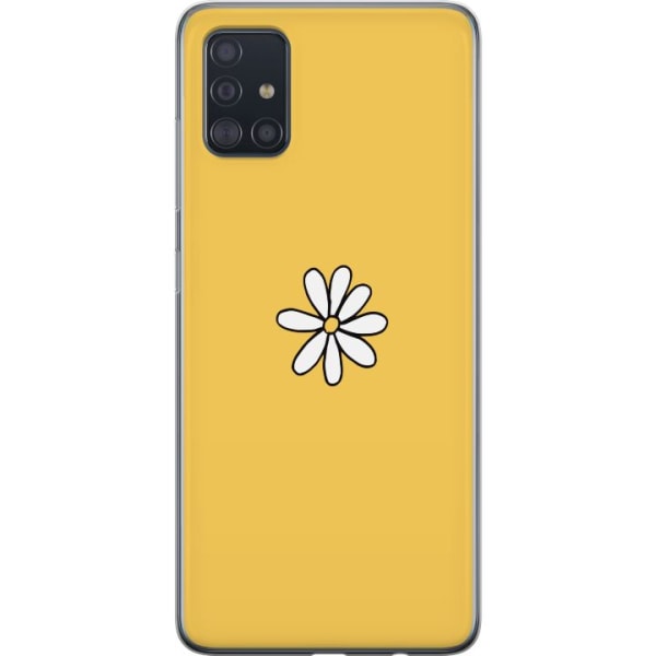 Samsung Galaxy A51 Gennemsigtig cover Daisy Orange