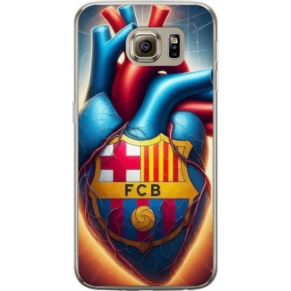 Samsung Galaxy S6 Läpinäkyvä kuori FCB Sydän