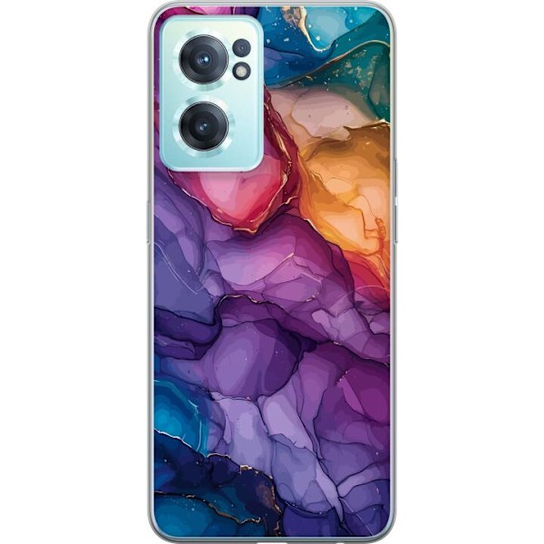 OnePlus Nord CE 2 5G Gennemsigtig cover Farverige stenar