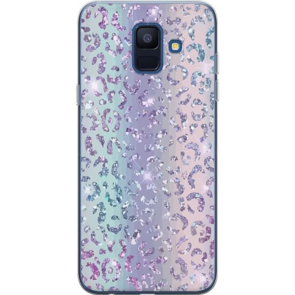 Kompatibelt Mobildeksel til Samsung Galaxy A6 (2018) Glitter Leopard