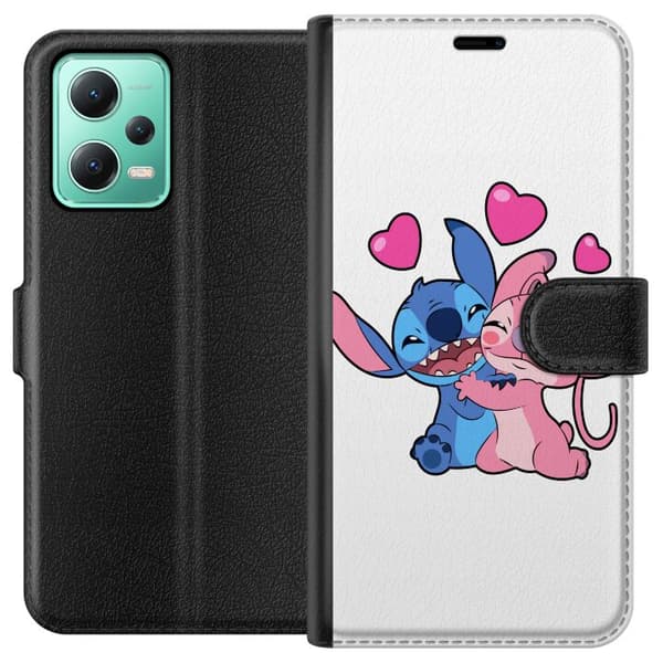 Kompatibel Tegnebogsetui til Xiaomi Redmi Note 12 Lilo & Stitch