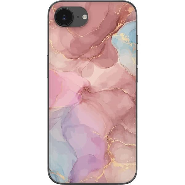 Kompatibel Mobilcover til Apple iPhone 17e pastell marmor guld