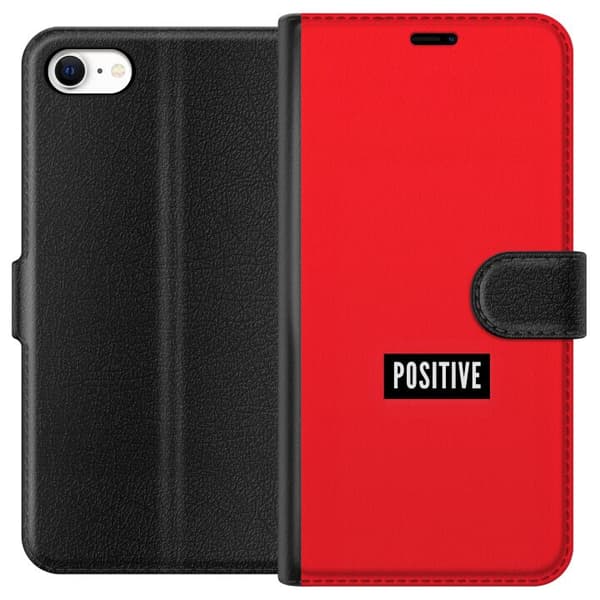 Kompatibelt Lommeboketui til Apple iPhone 6 Positive text rød
