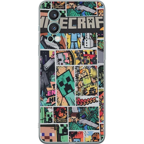 OnePlus Nord 2 5G Läpinäkyvä kuori Minecraft Taide