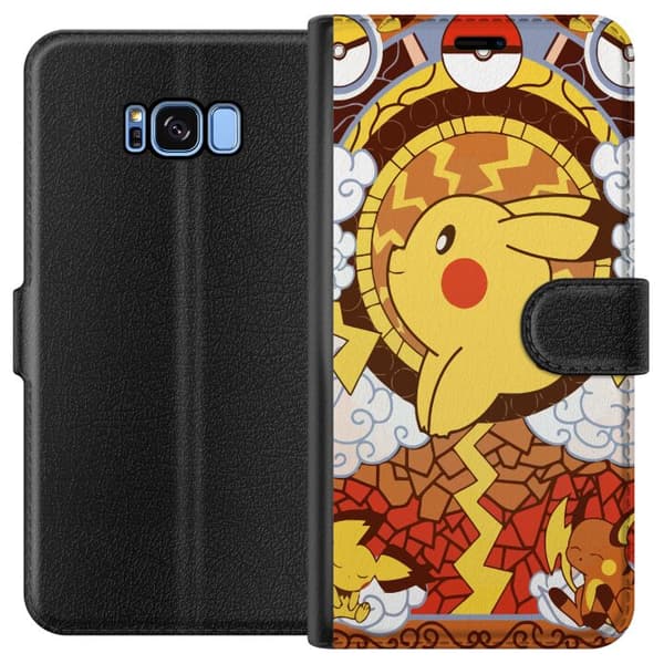 Kompatibelt Plånboksfodral till Samsung Galaxy S8 Pikachu