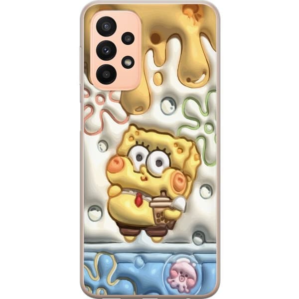 Kompatibelt Mobildeksel til Samsung Galaxy A23 SpongeBob firkant
