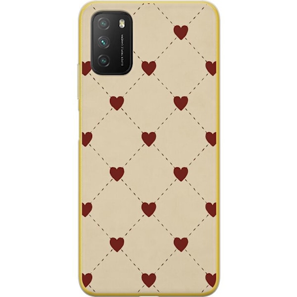Xiaomi Poco M3  Genomskinligt Skal Heart Grid