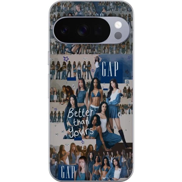 Kompatibel Mobilcover til Google Pixel 11 Pro XL KATSEYE denim collage blå