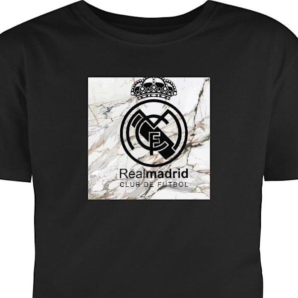 Barn-T-shirt | Bekväm T-shirt för Barn Real Madrid svart 12-13 År