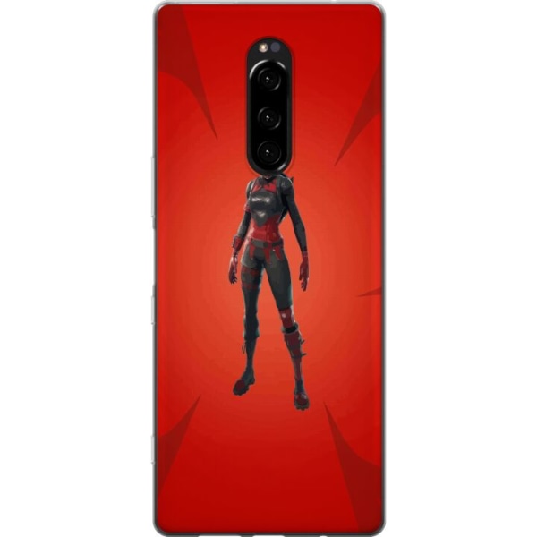 Sony Xperia 1 Gennemsigtig cover Fortnite - Rød Ridder