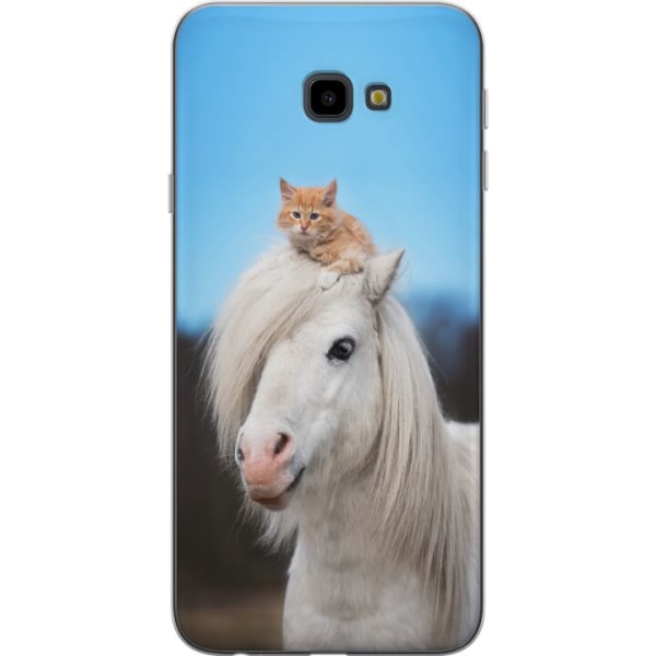 Samsung Galaxy J4+ Gjennomsiktig deksel Hest & Katt