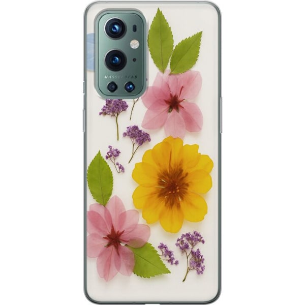 Kompatibelt Mobildeksel til OnePlus 9 Pro Pressede blomster