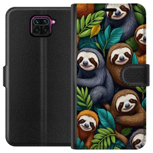 Xiaomi Redmi Note 9 Plånboksfodral Sengångarstil – avslappnat motiv med söt sengångare
