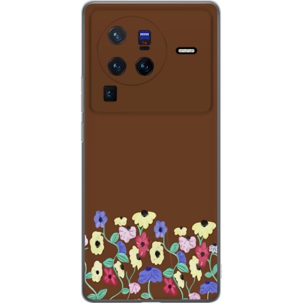 vivo X80 Pro Gjennomsiktig deksel Blomster