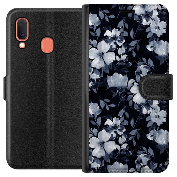 Kompatibelt Lommeboketui til Samsung Galaxy A20e Blomster