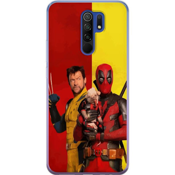 Xiaomi Redmi 9 Genomskinligt Skal Deadpool & Wolverine