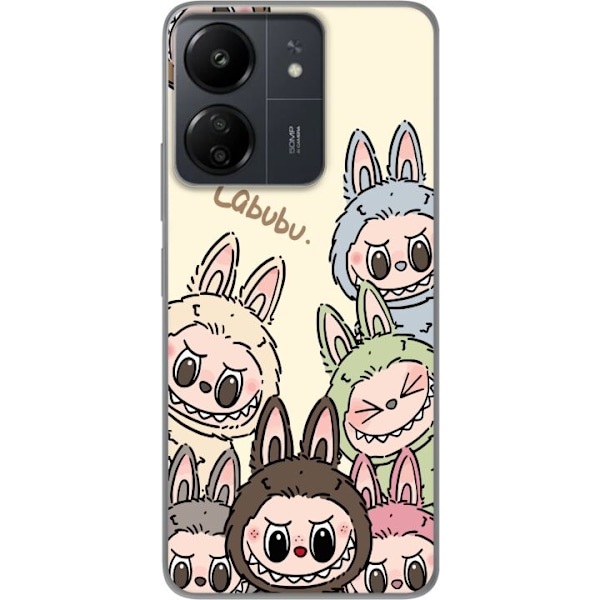 Xiaomi Redmi 13C Läpinäkyvä kuori Labubu Pastel Collection