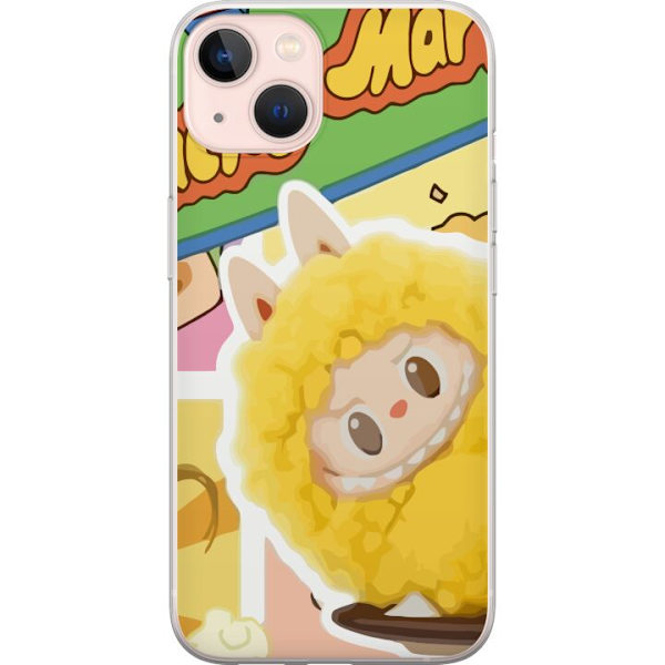 Apple iPhone 13 Gennemsigtig cover Labubu Wacky Mart Pop Mart Serie Samlerfigur Sød Design Populært Motiv Figurserie Kreativ Kunst Leksak