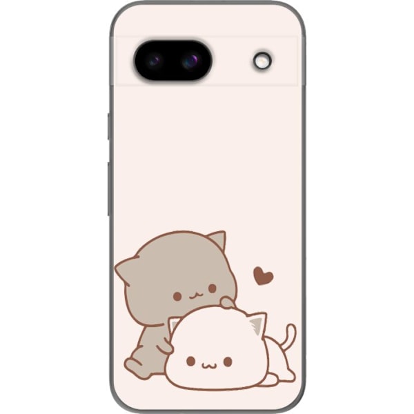 Google Pixel 8a Genomskinligt Skal Kawaii Söta katter