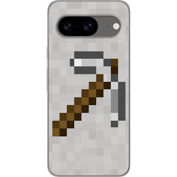 Google Pixel 8 Läpinäkyvä kuori Minecraft Työkalut