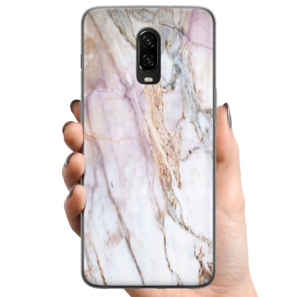 OnePlus 6T TPU Mobildeksel marmor