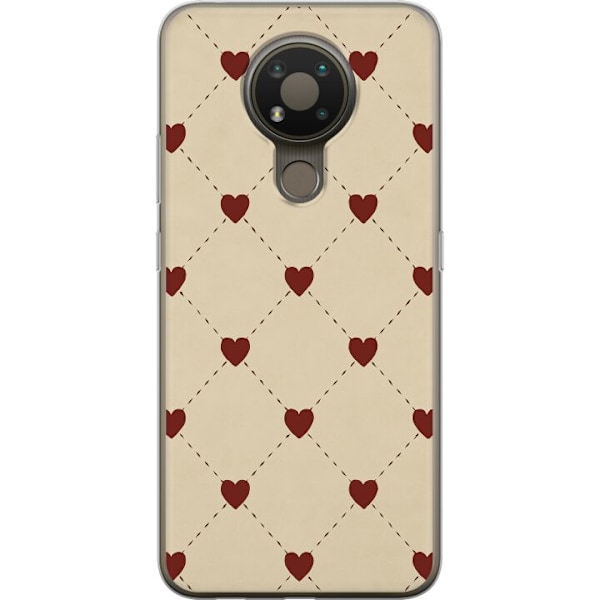 Nokia 3.4 Gennemsigtig cover Hjertegitter