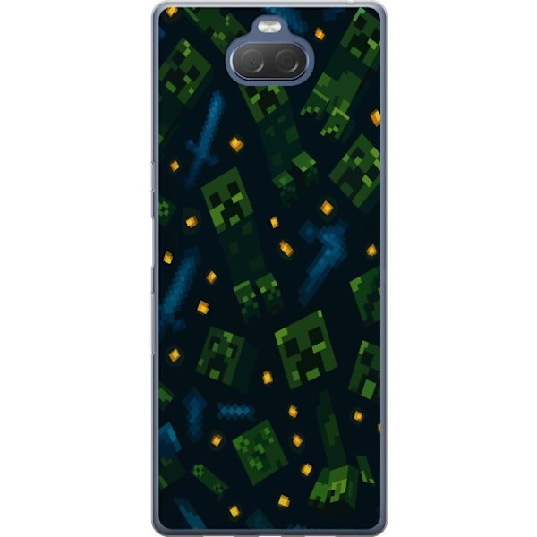 Sony Xperia 10 Plus Läpinäkyvä kuori Minecraft Dungeons Mob