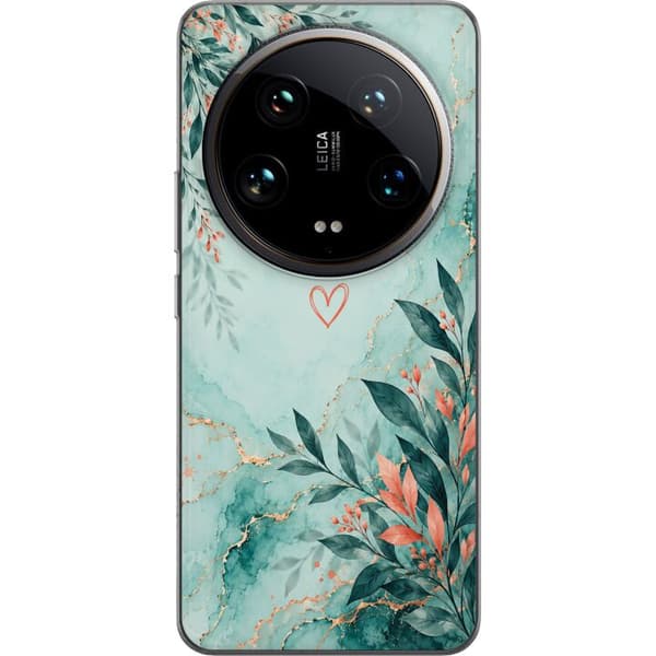 Kompatibelt Mobildeksel til Xiaomi 14 Ultra Korallblad turkis